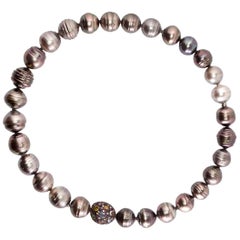 Tahitian Pearl and Multicolored Sapphire Necklace