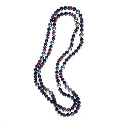 Tahitian Black Pearl Cat's Eye Shell Necklace