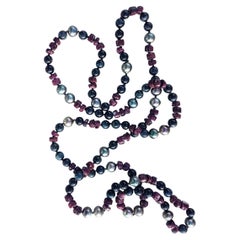 Tahitian Black Pearl Cat's Eye Shell Necklace