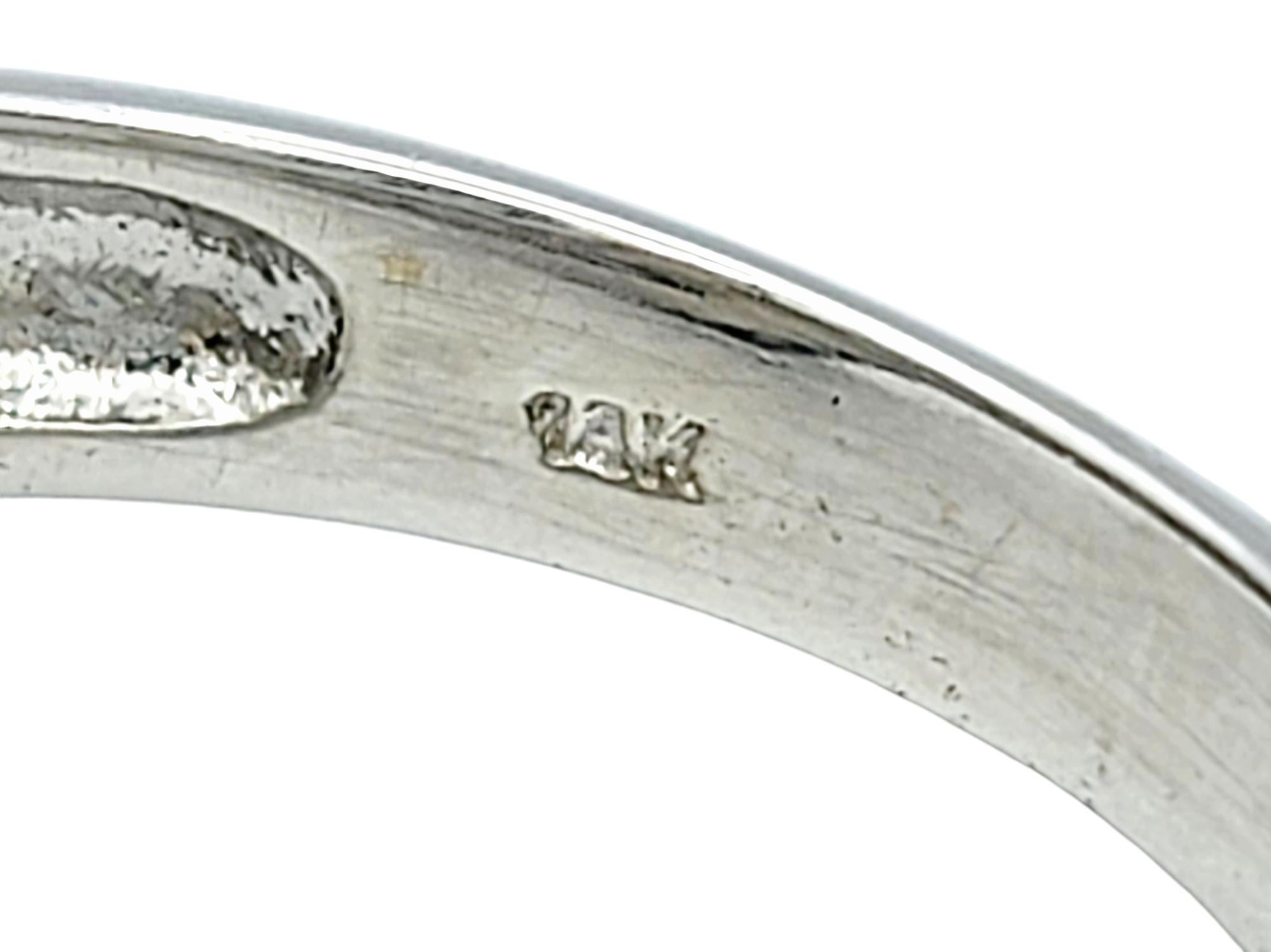 Anello bypass con perla di Tahiti, diamante e zaffiro in oro bianco 14 carati in vendita 2
