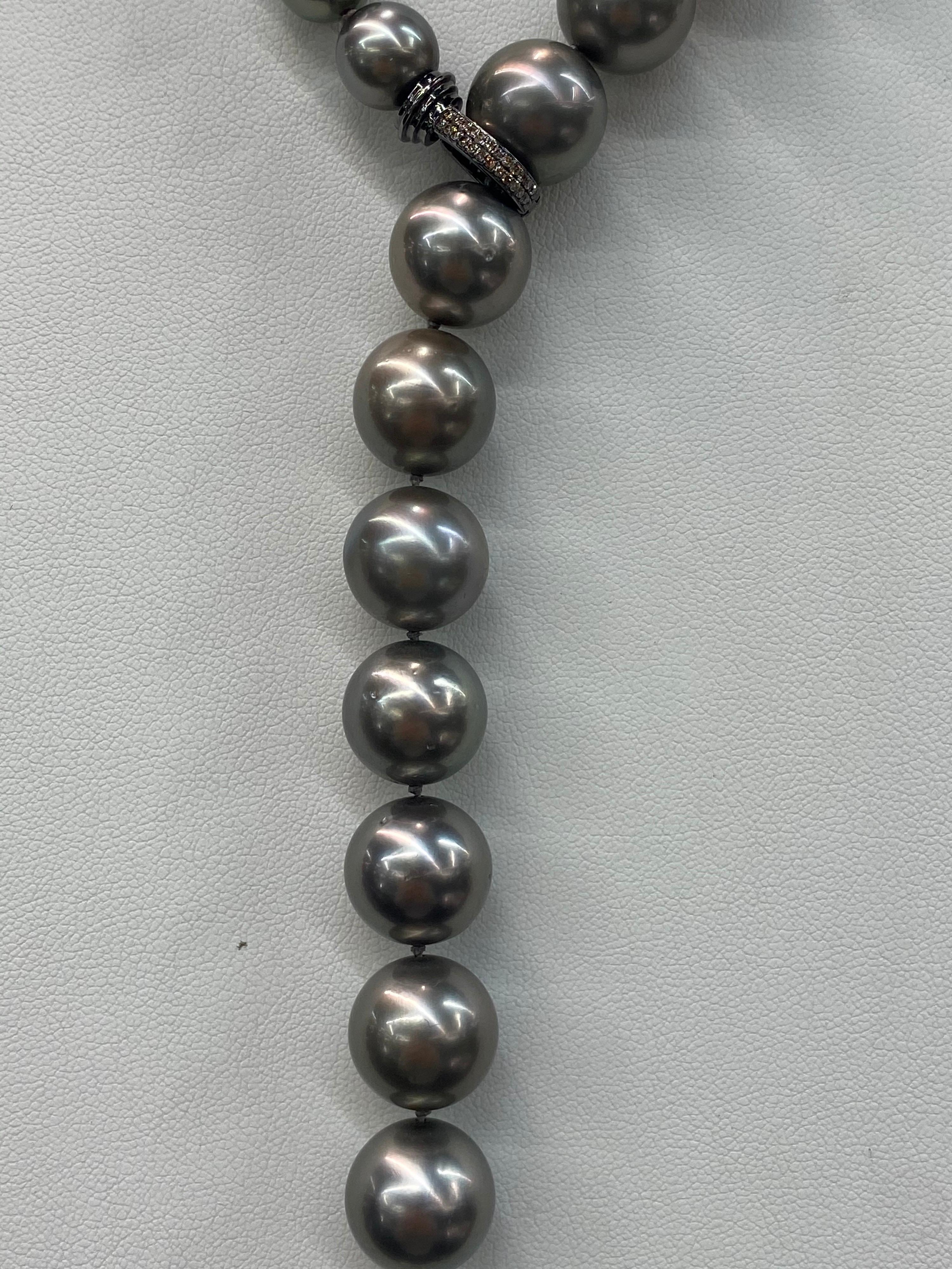 pearl necklace with clasp in front