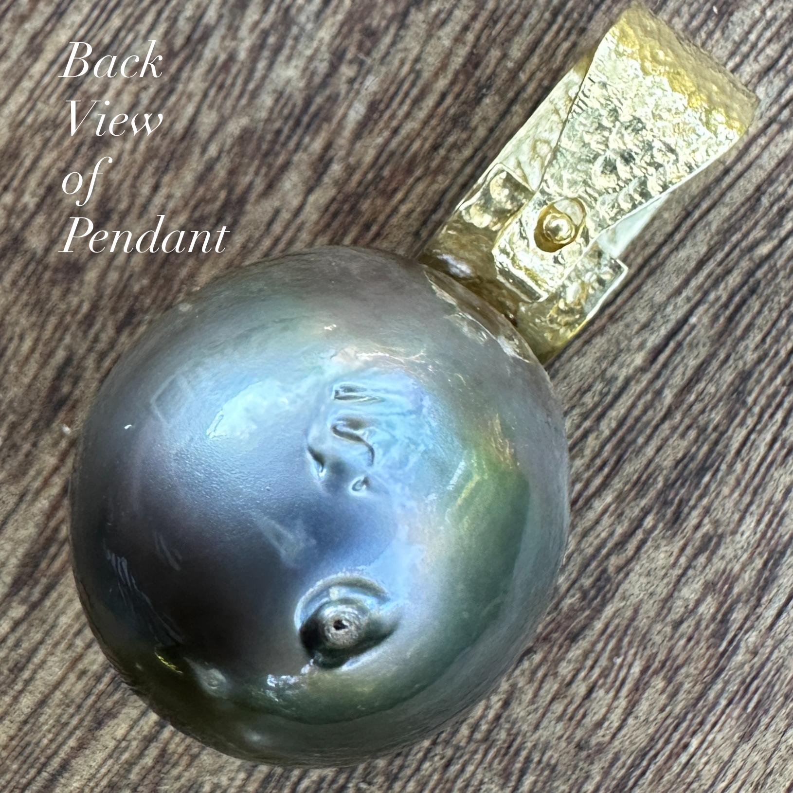 Tahitian Pearl & Diamond Enhancer in 18K Gold with 18