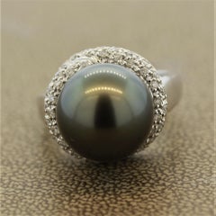 Tahitian Pearl Diamond Gold Ring