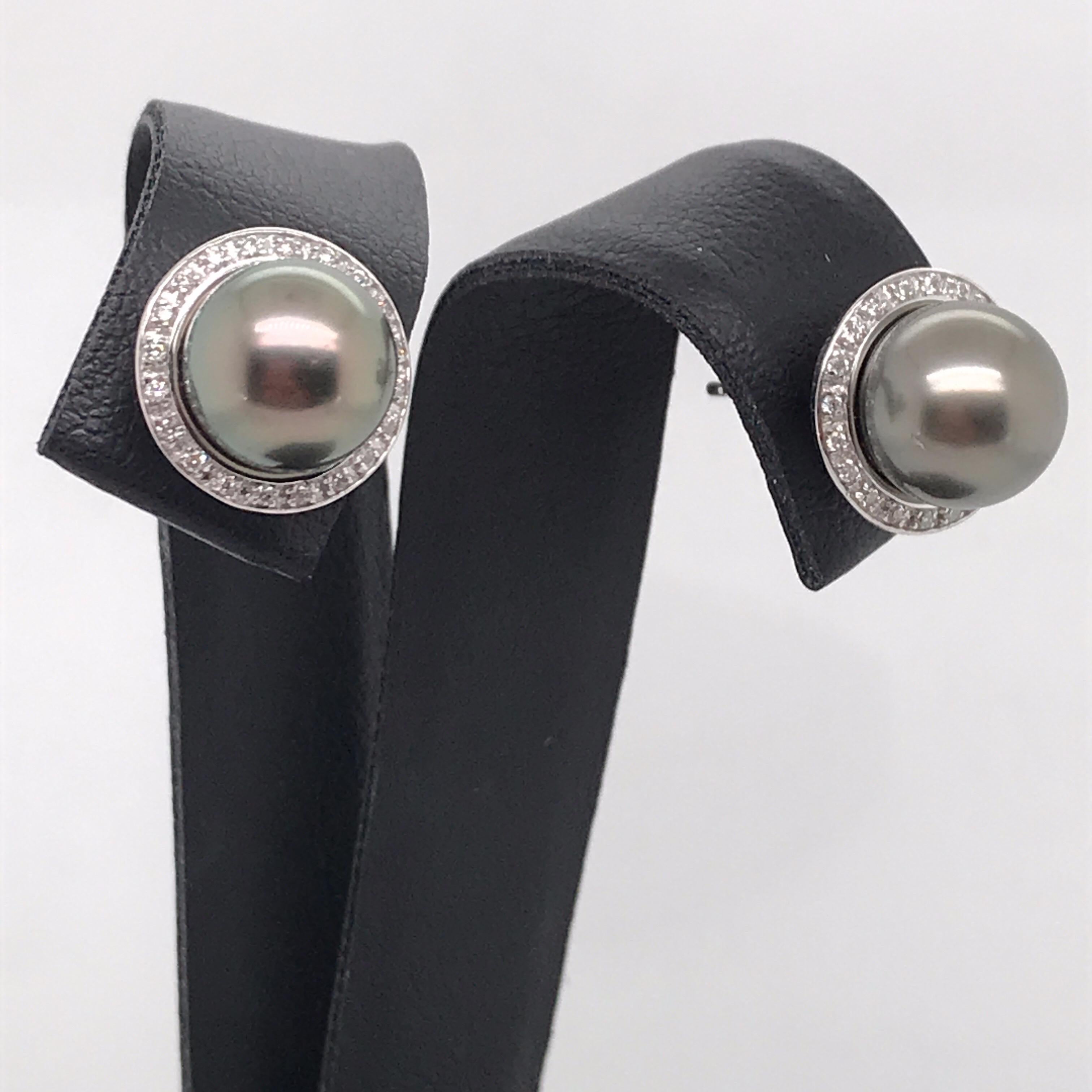 pearl diamond halo earrings