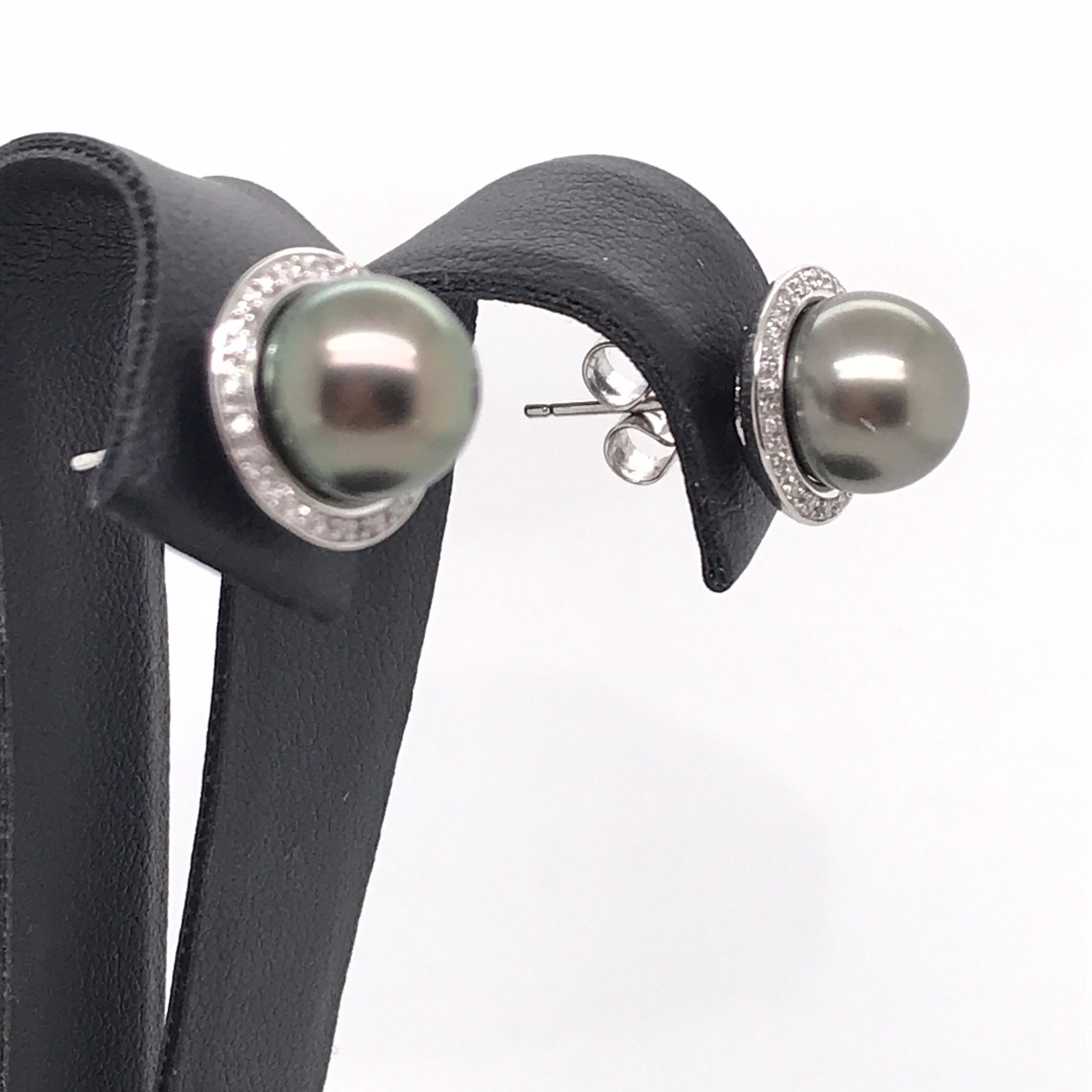 tahitian pearl and diamond earrings