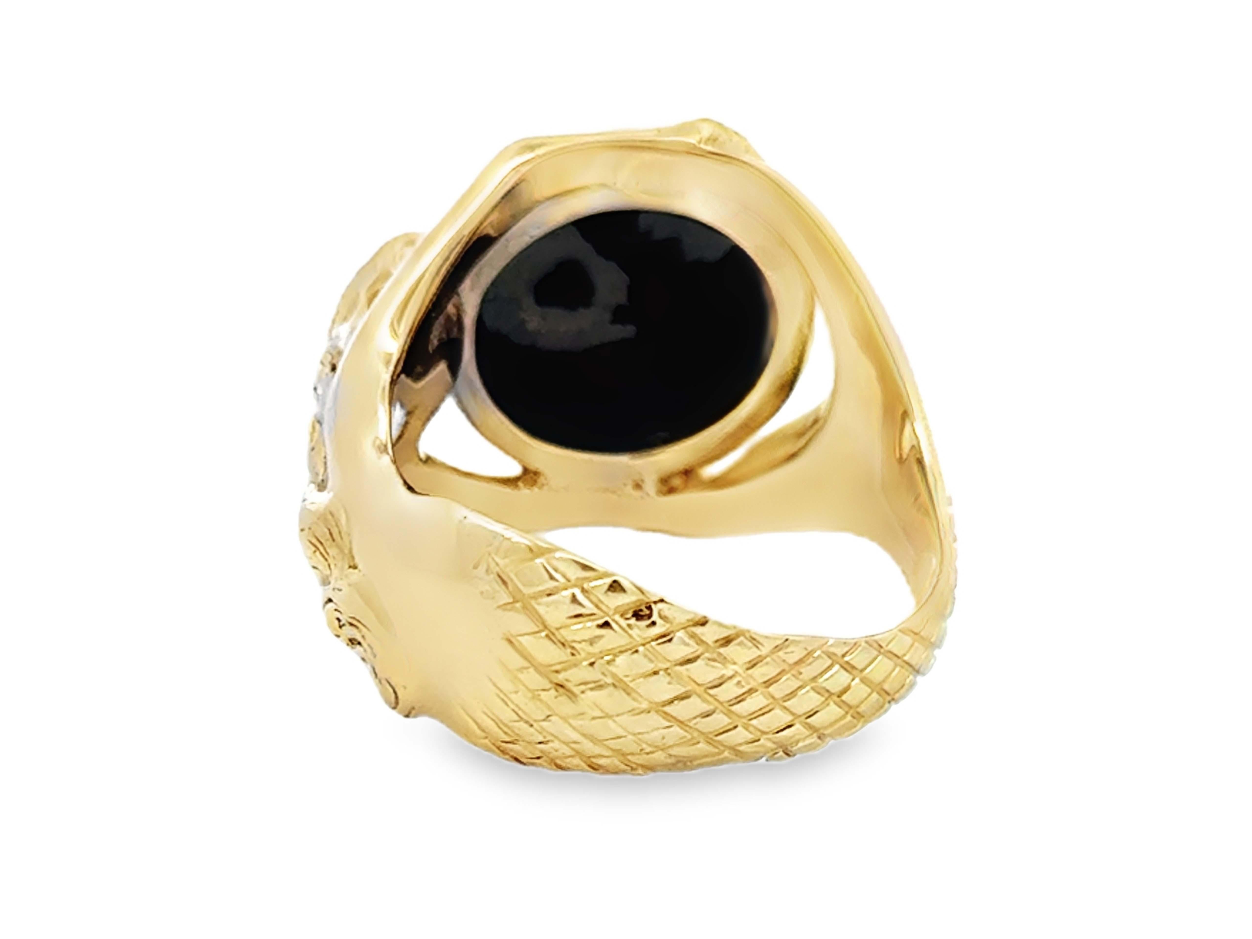 Bague œil de sirène en or jaune 14K avec perle de Tahiti et diamant en vente 3