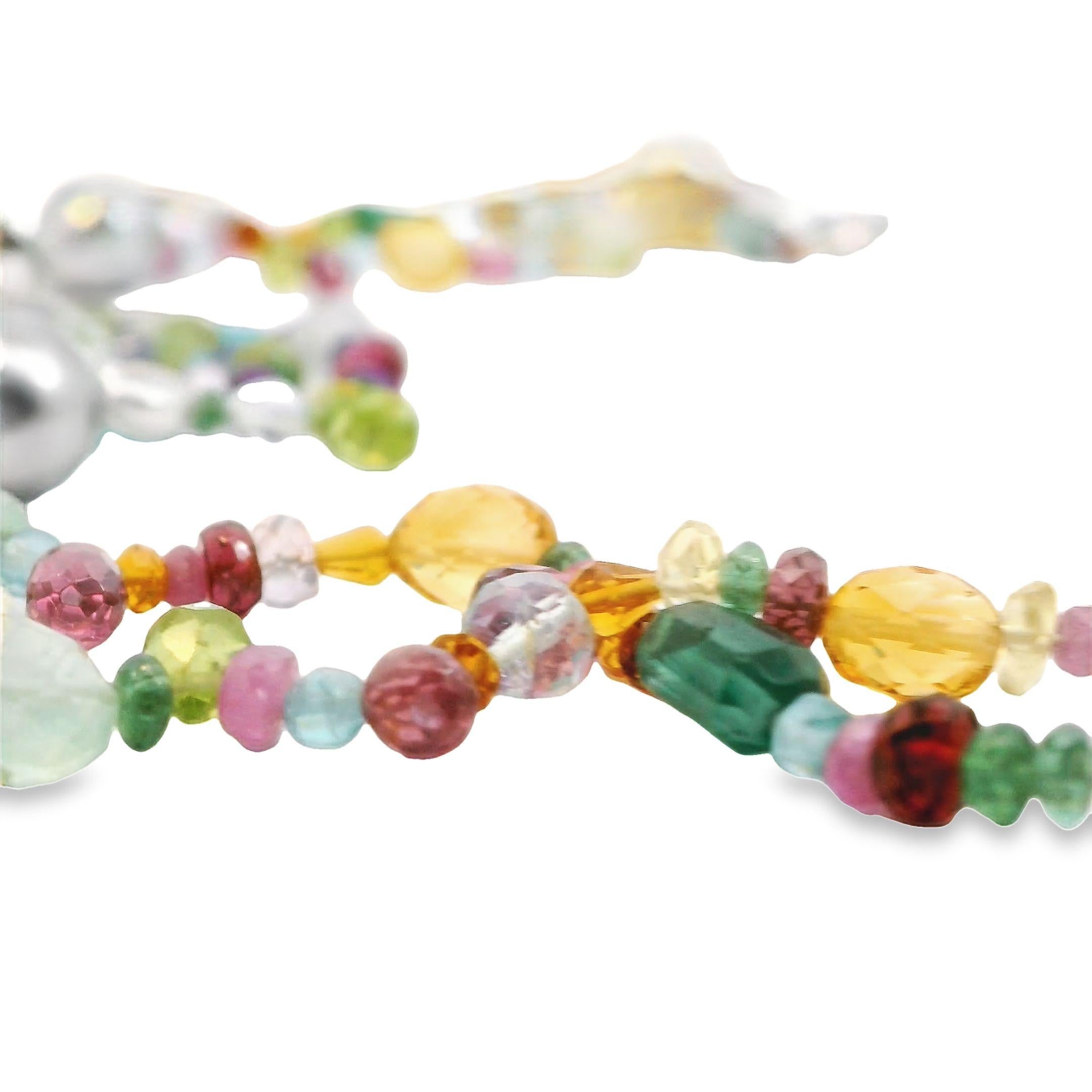 Collana di perle tahitiane multicolore con perline lunghe e chiusura a 18 carati, Lynn Kathyrn Miller In condizioni Nuovo in vendita a Oakland, CA