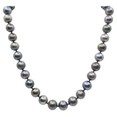Tahitian Pearl Necklace 14k Gold Clasp