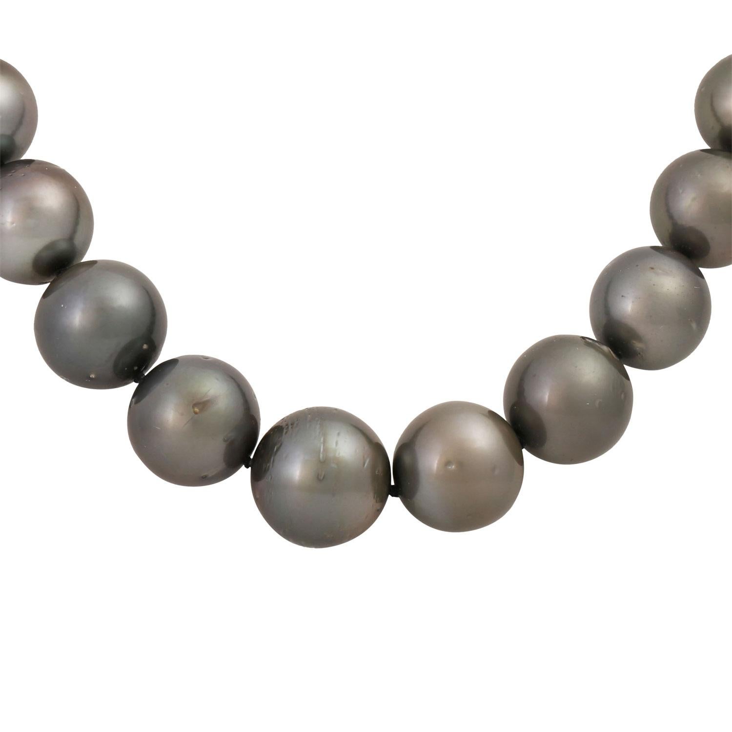 thumbnail image 2 of 7-8mm Freshwater Pearl Necklace – 45cm – Silver Plated – Tahitian Black – Handmade 2 of 4