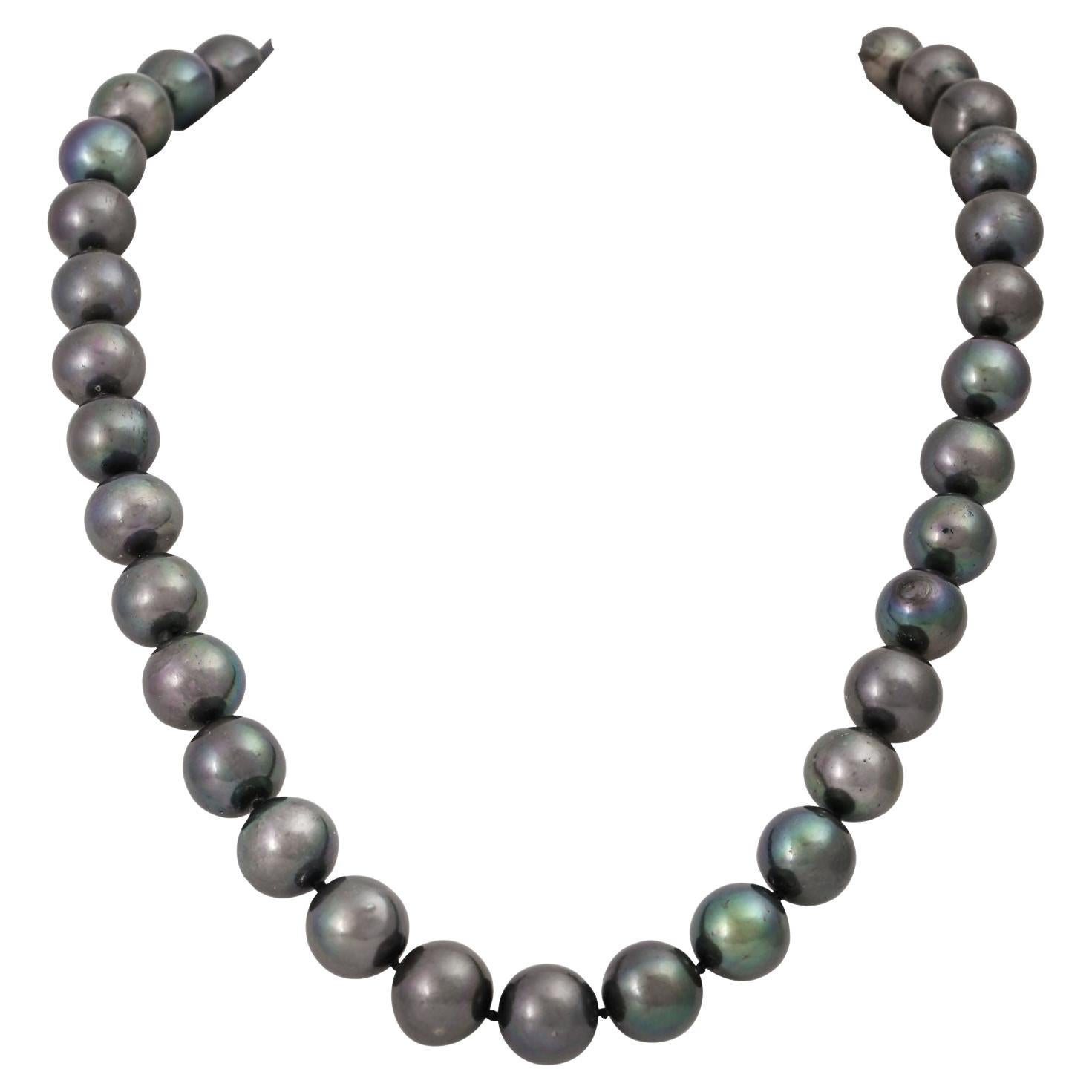 Sterling and Jade Watch Fob Necklace with Tahitian Pearls at 1stDibs