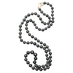 Vintage Tahitian Pearl Necklace Natural Color