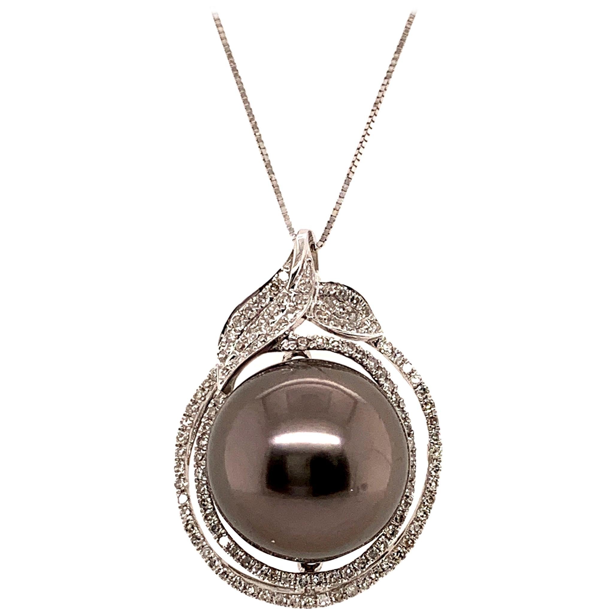 14.7MM Tahitian Pearl Pendant Necklace