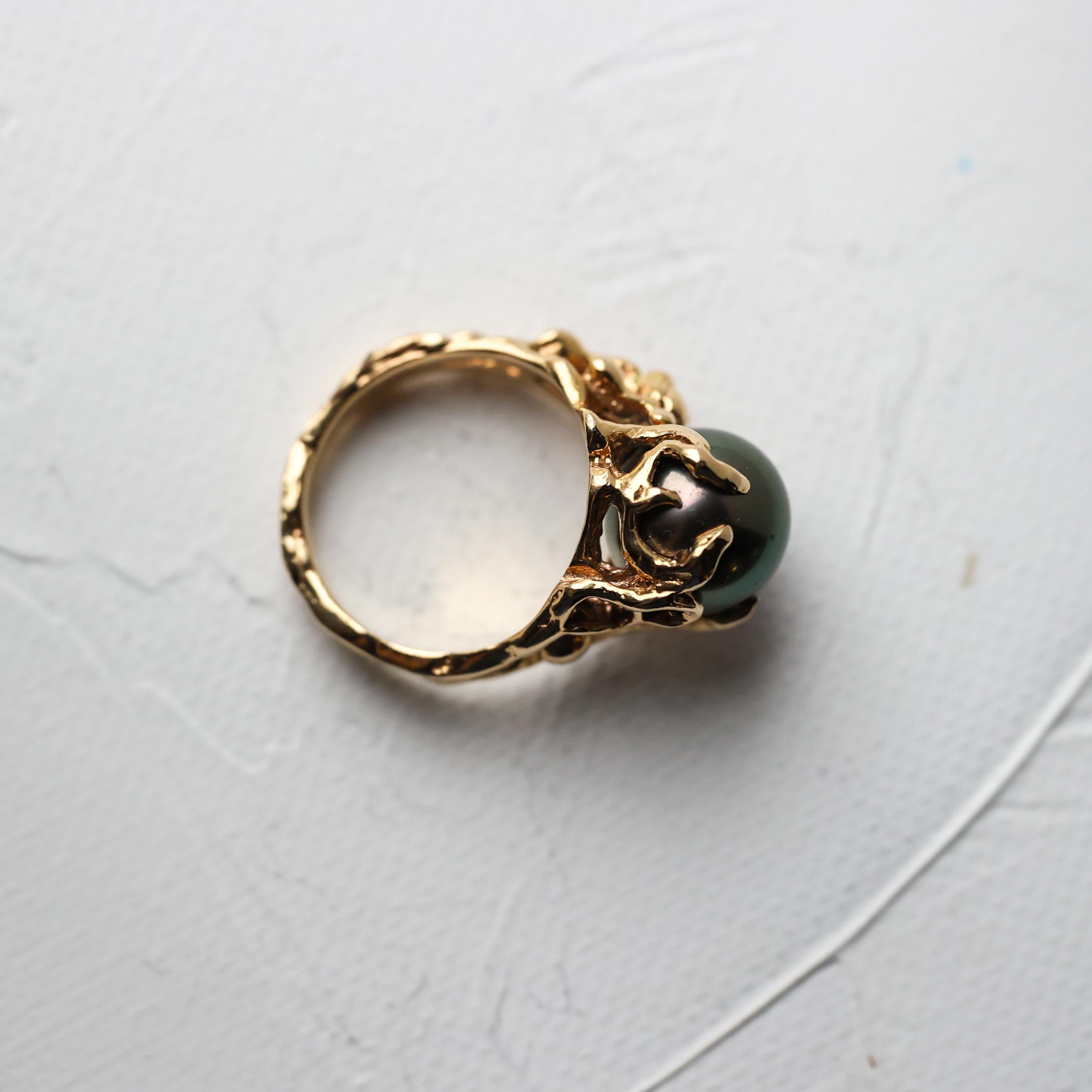 Tahiti Perlen Ring Midcentury 4