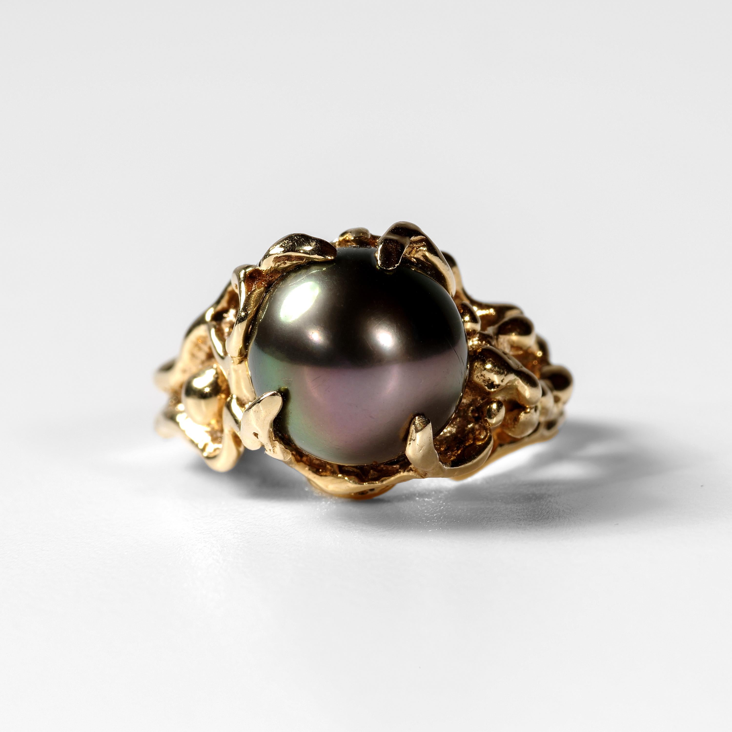 Tahiti Perlen Ring Midcentury (Modernistisch)