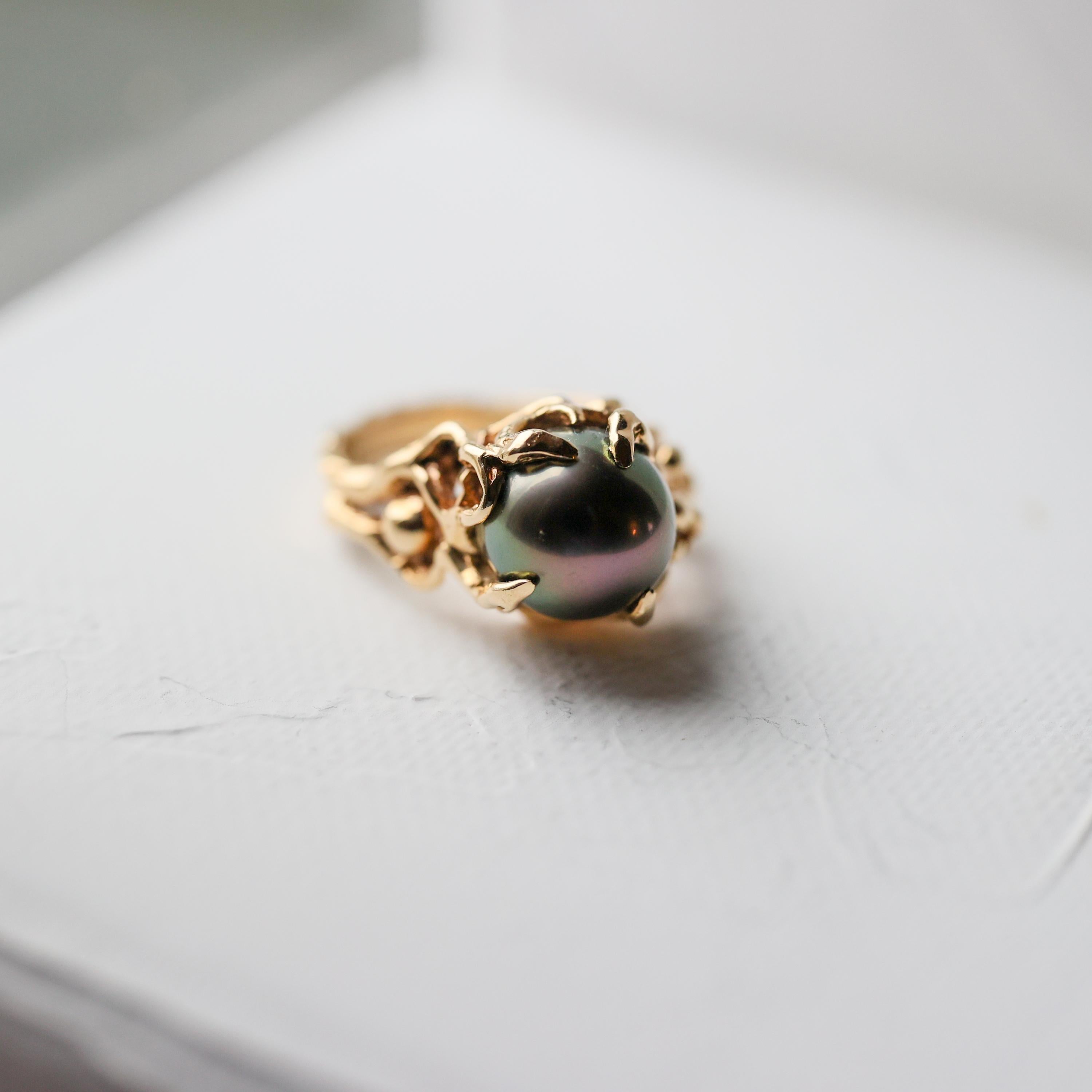 Tahiti Perlen Ring Midcentury 3