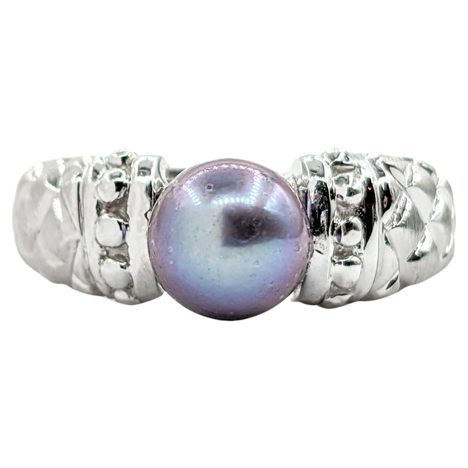 Bague perle de Tahiti or blanc en vente