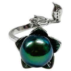 Used Tahitian Pearl Sterling Silver Ring