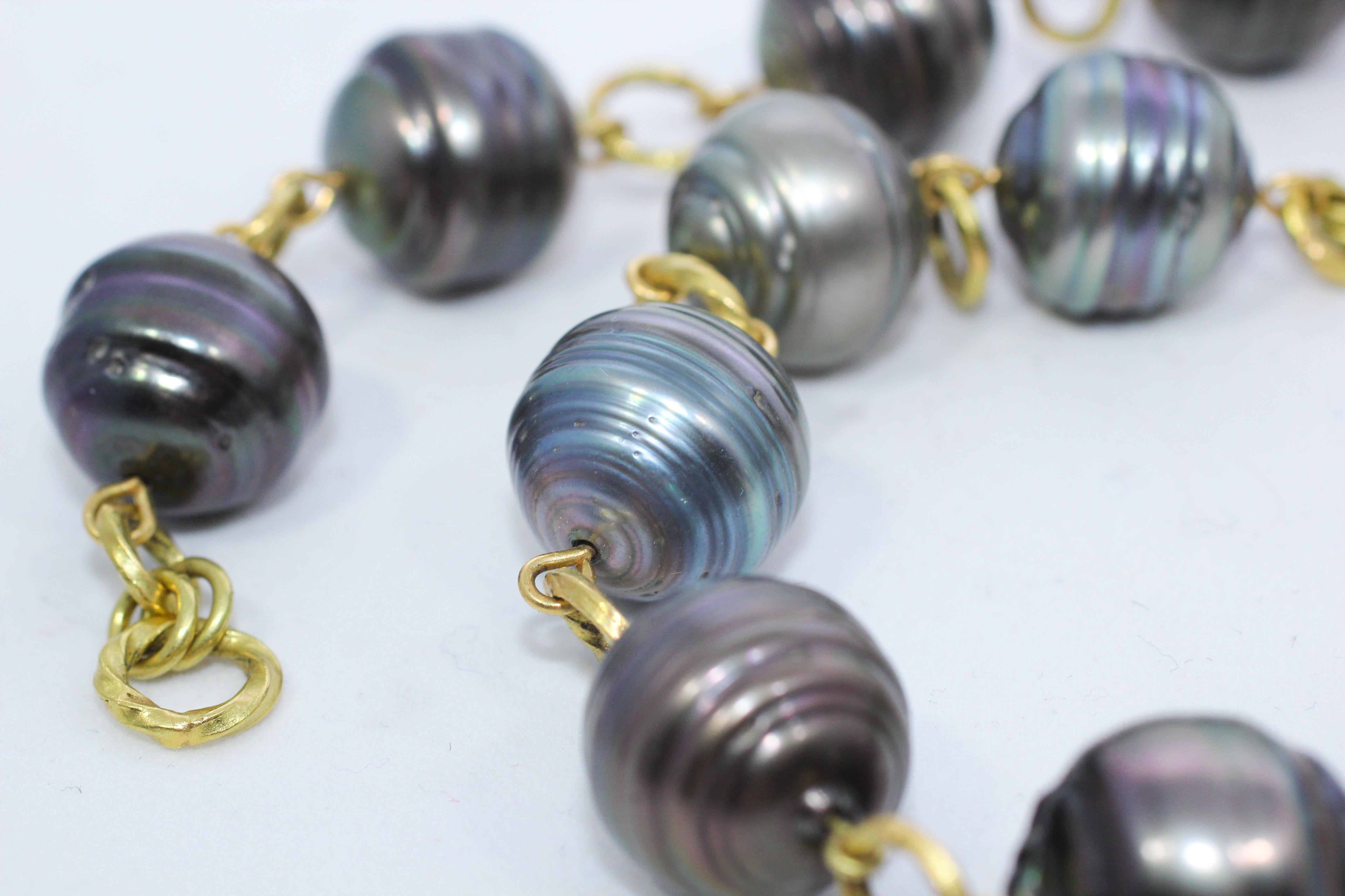 tahitian baroque pearl necklace