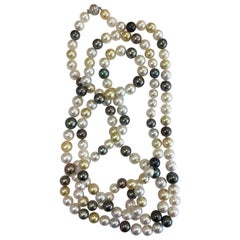 Tahitian, South Sea, and Golden Pearl Necklace