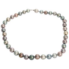 Tahitian South Sea Pearl Necklace Diamond Clasp