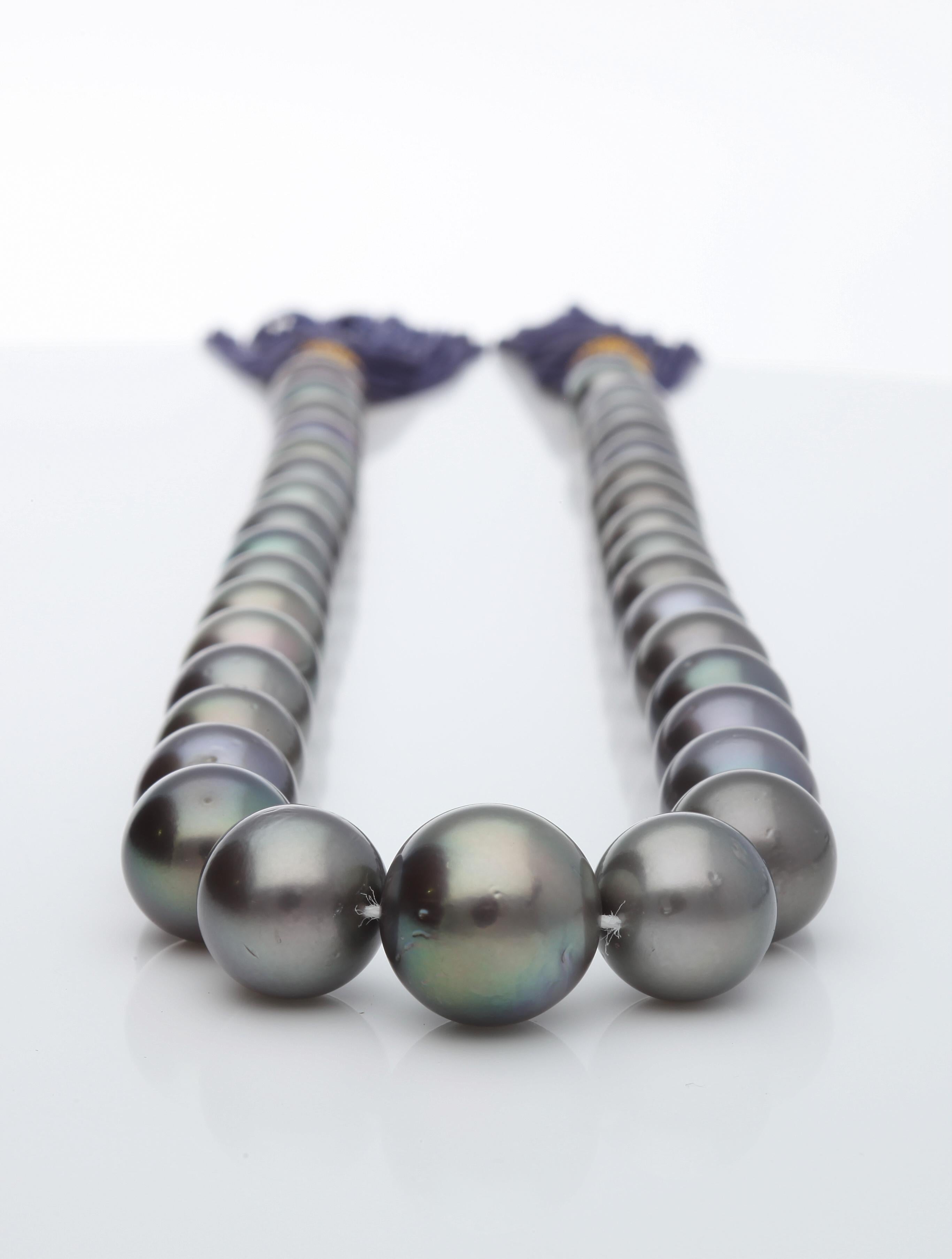 Tahitian South Sea Pearl Necklace For Sale 5