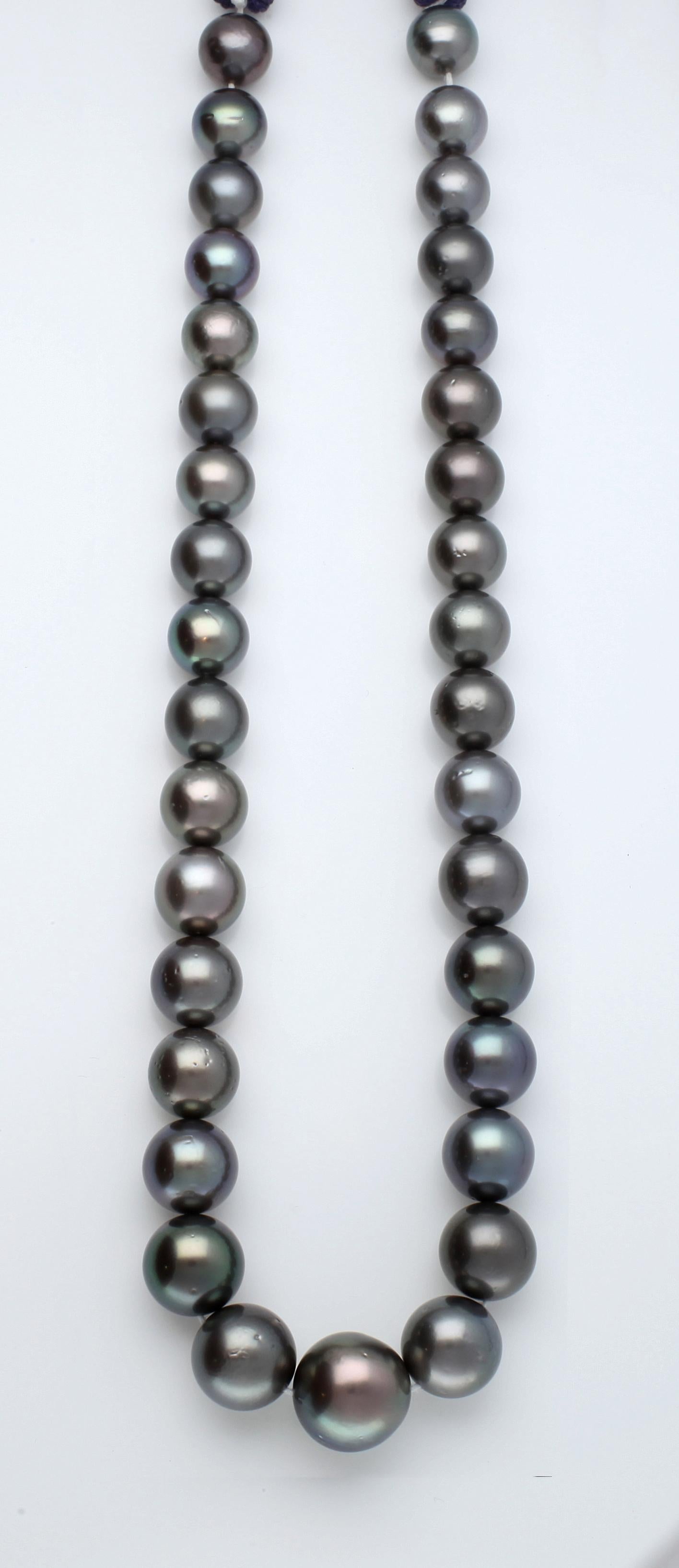 Modern Tahitian South Sea Pearl Necklace For Sale
