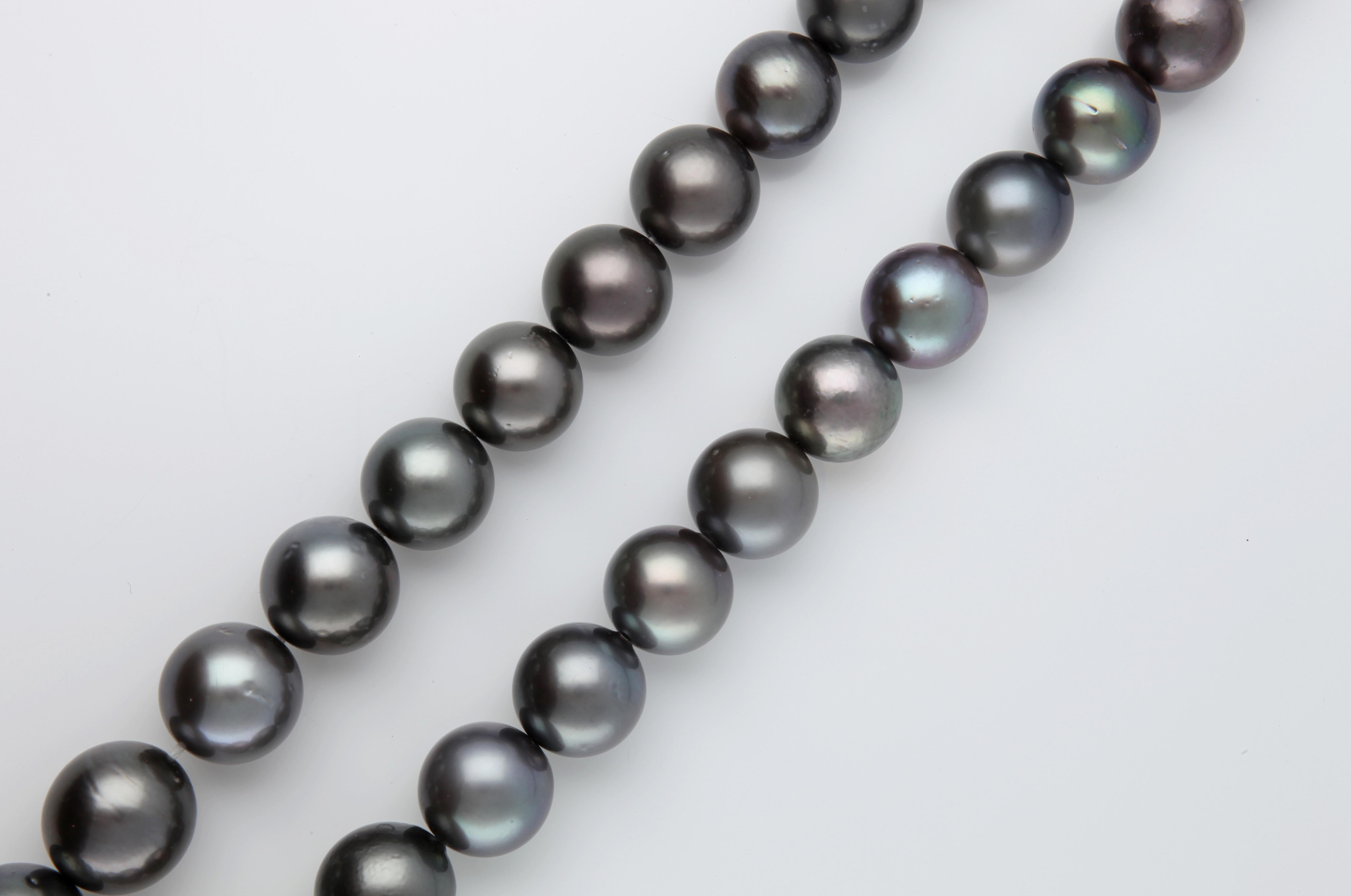 Tahitian South Sea Pearl Necklace In New Condition For Sale In Rome, IT