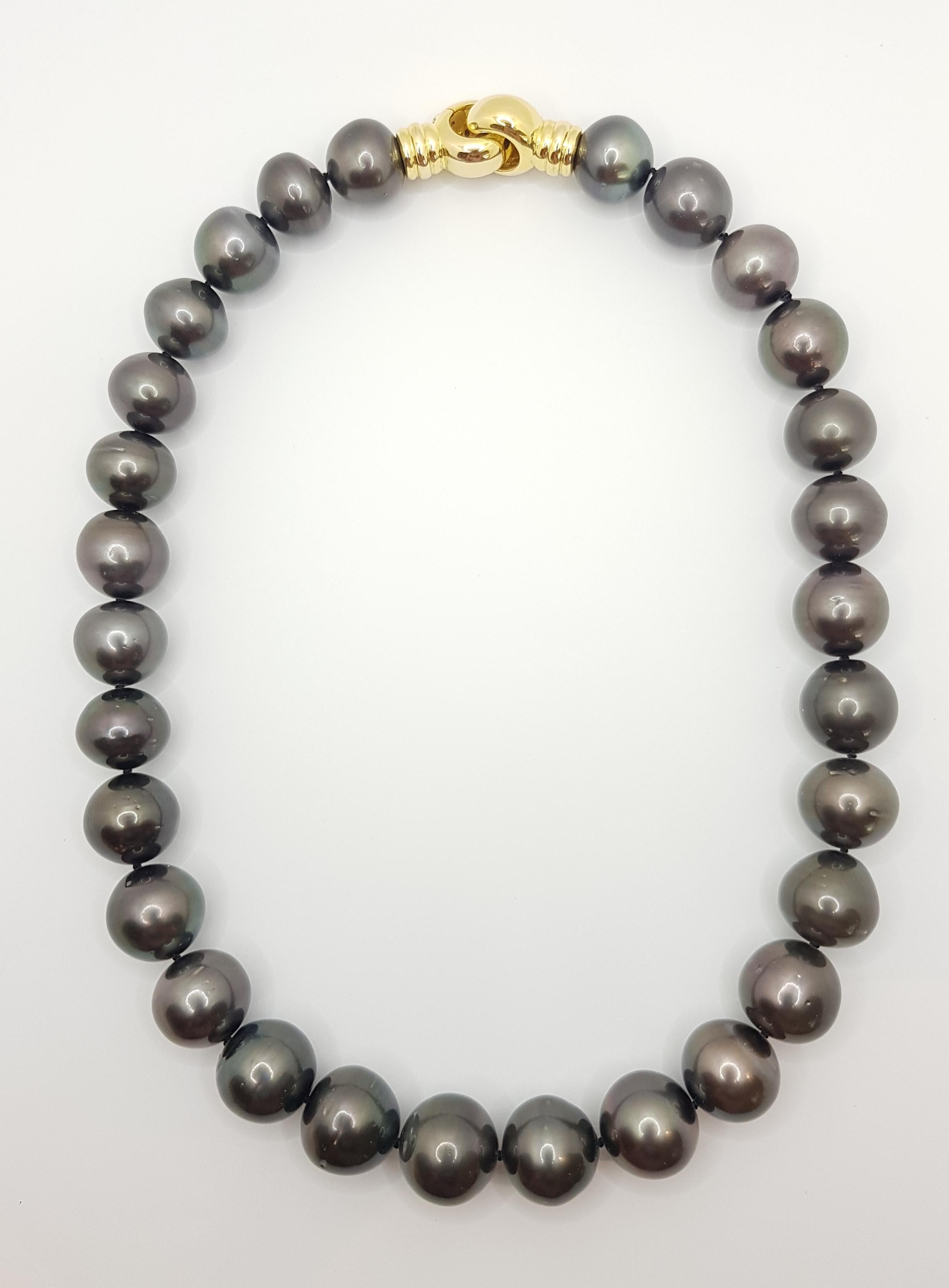Uncut Tahitian South Sea Pearl with 18 Karat Gold Clasp For Sale