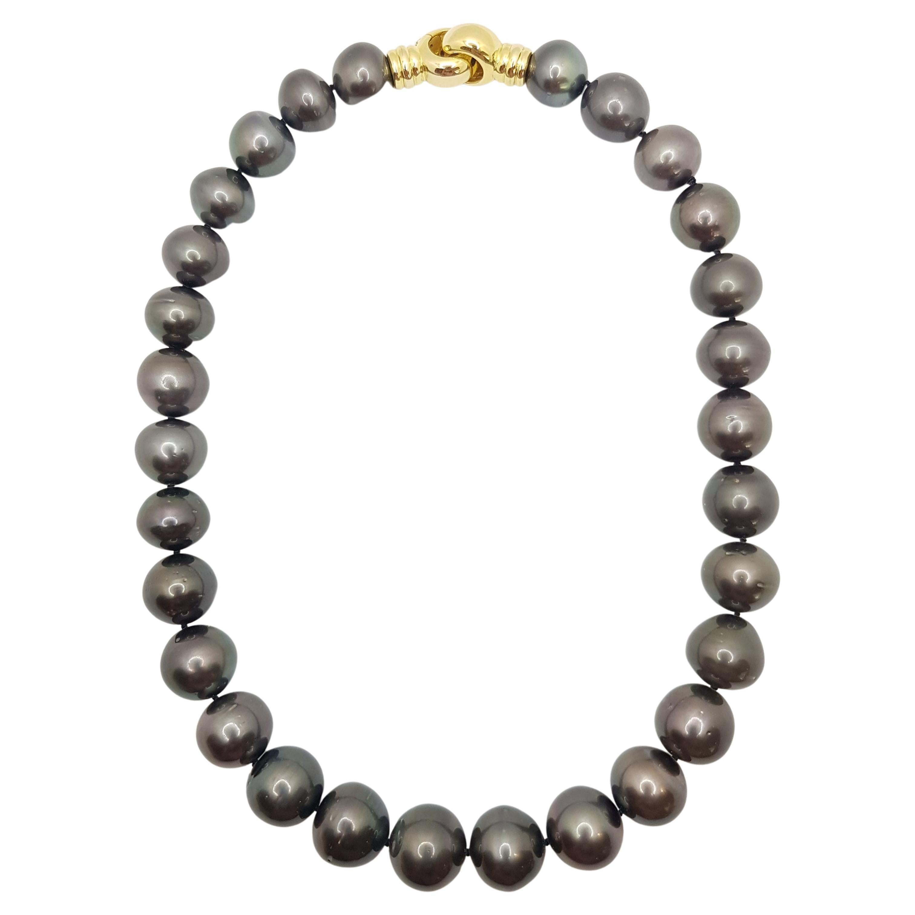 Tahitian South Sea Pearl with 18 Karat Gold Clasp For Sale