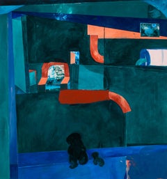 Cartel - Contemporary, semi-abstract, acrylic painting by Tahnee Lonsdale