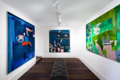 Chase - Contemporary, semi-abstract, acrylic painting by Tahnee Lonsdale