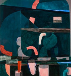 Chase - Contemporary, semi-abstract, acrylic painting by Tahnee Lonsdale