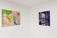 Mirroring - Contemporary, semi-abstract, oil painting by Tahnee Lonsdale