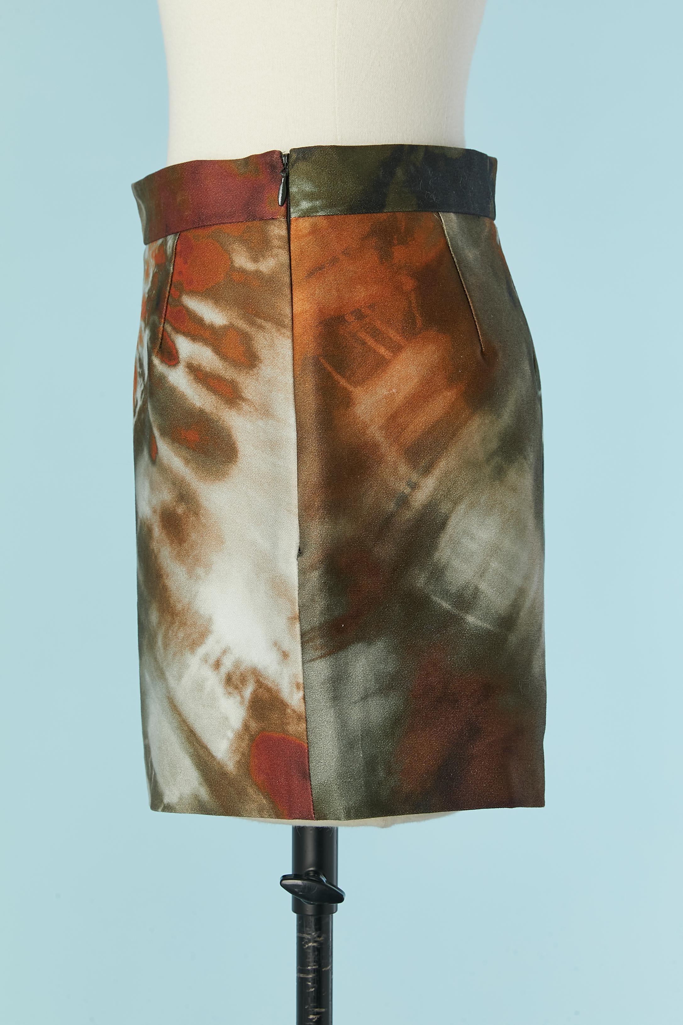 Brown TaÏ & Dye cotton short VALENTINO Sub-Zero Couture For Sale
