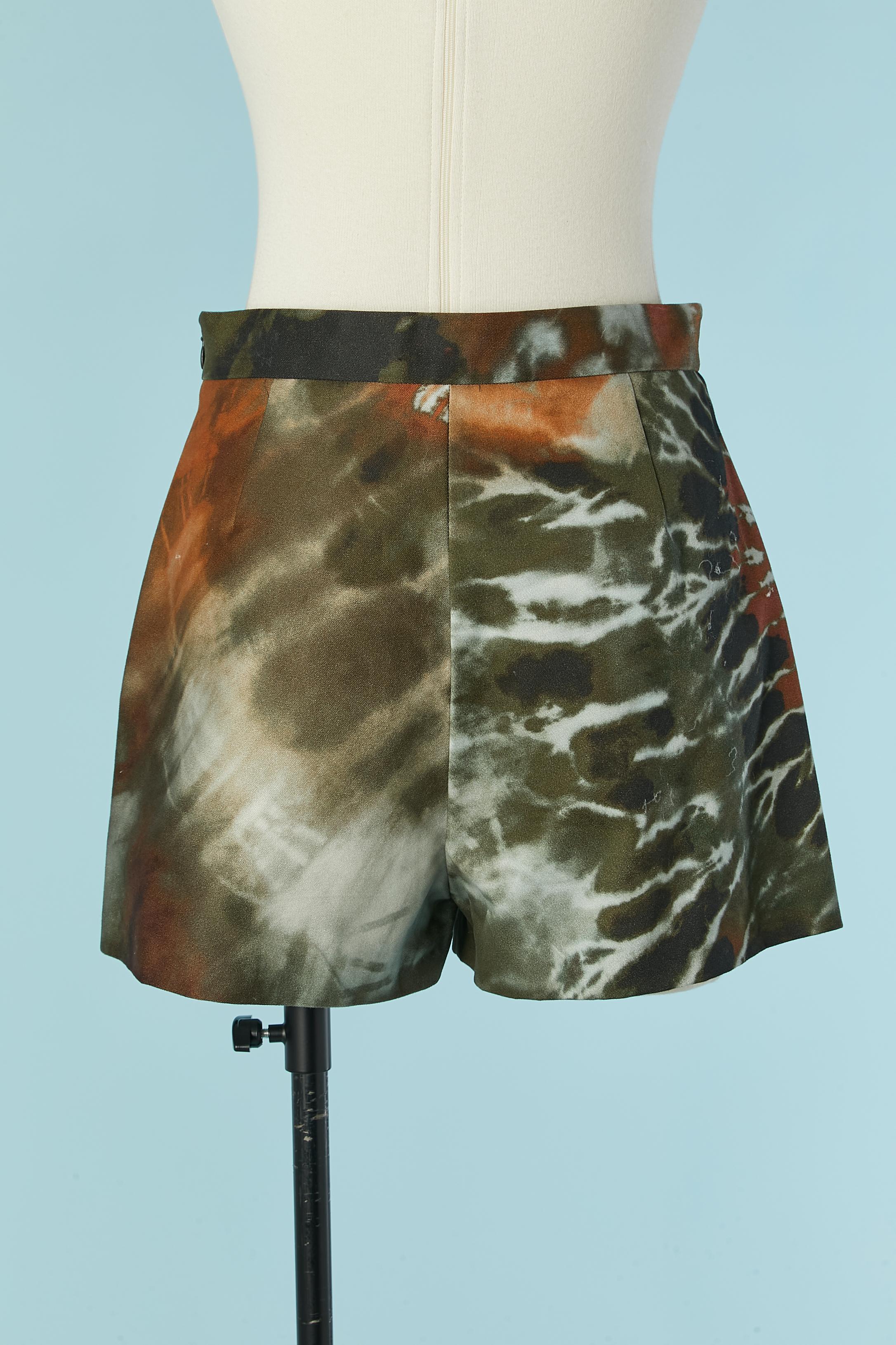 TaÏ & Dye cotton short VALENTINO Sub-Zero Couture In Excellent Condition For Sale In Saint-Ouen-Sur-Seine, FR