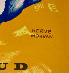 TAI Pacifique Sud/South Pacific 1958 Travel Poster, Morvan