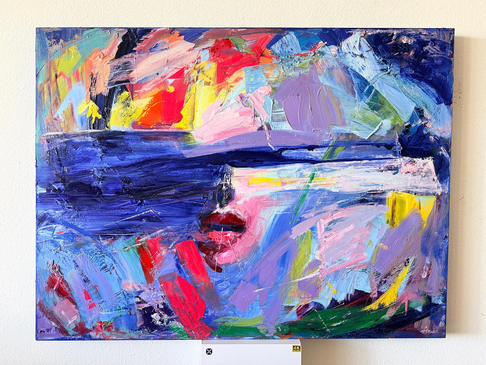 BEHIND YOUR EYES - Abstract Painting by Taia Akulova 