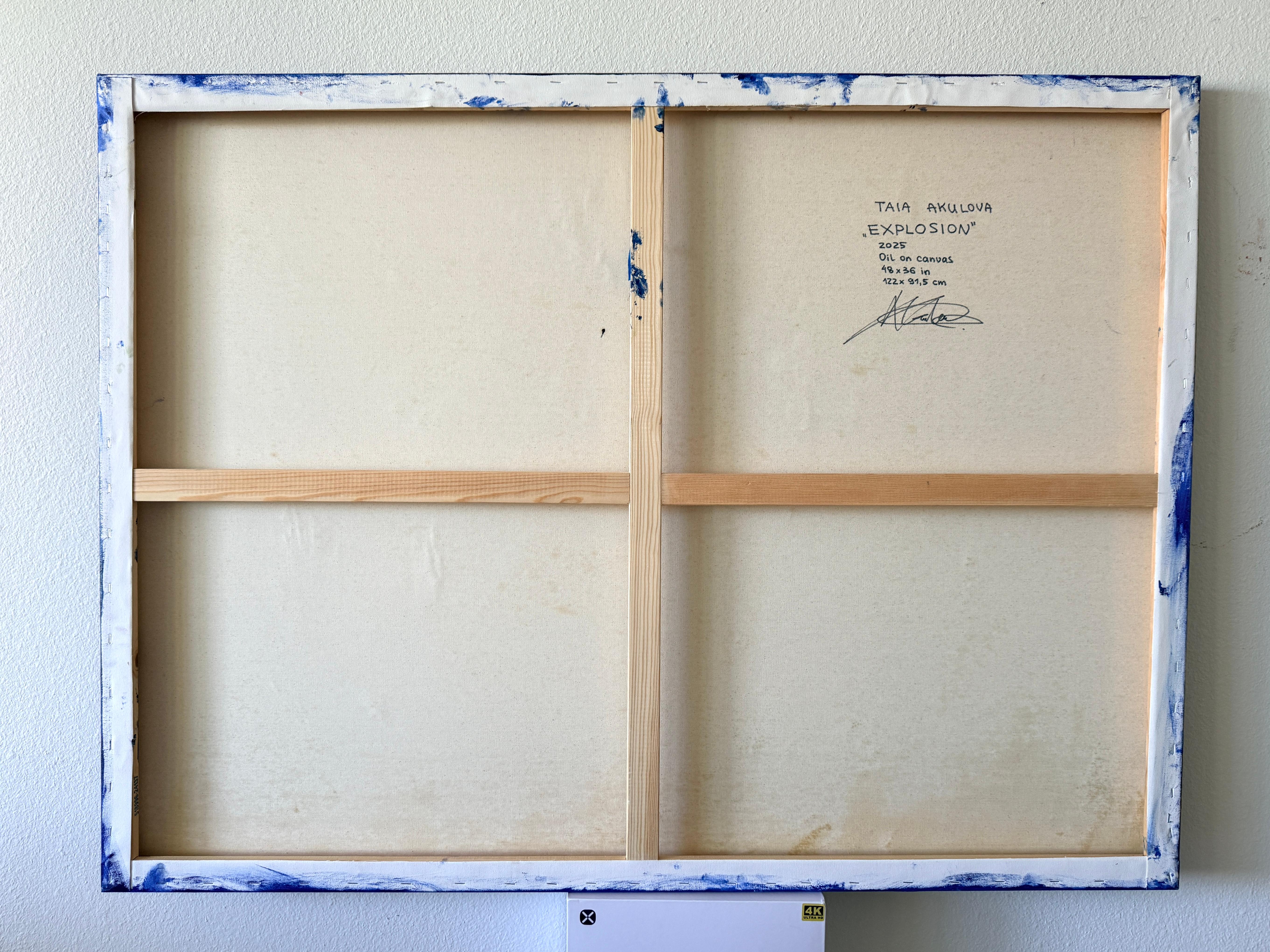 EXPLOSION (Schwarz), Abstract Painting, von Taia Akulova 