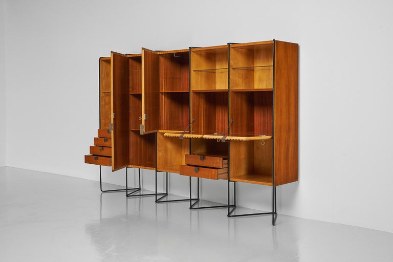 Cold-Painted Taichiro Nakai Cabinet Permanente Mobili, Italy, 1953 For Sale
