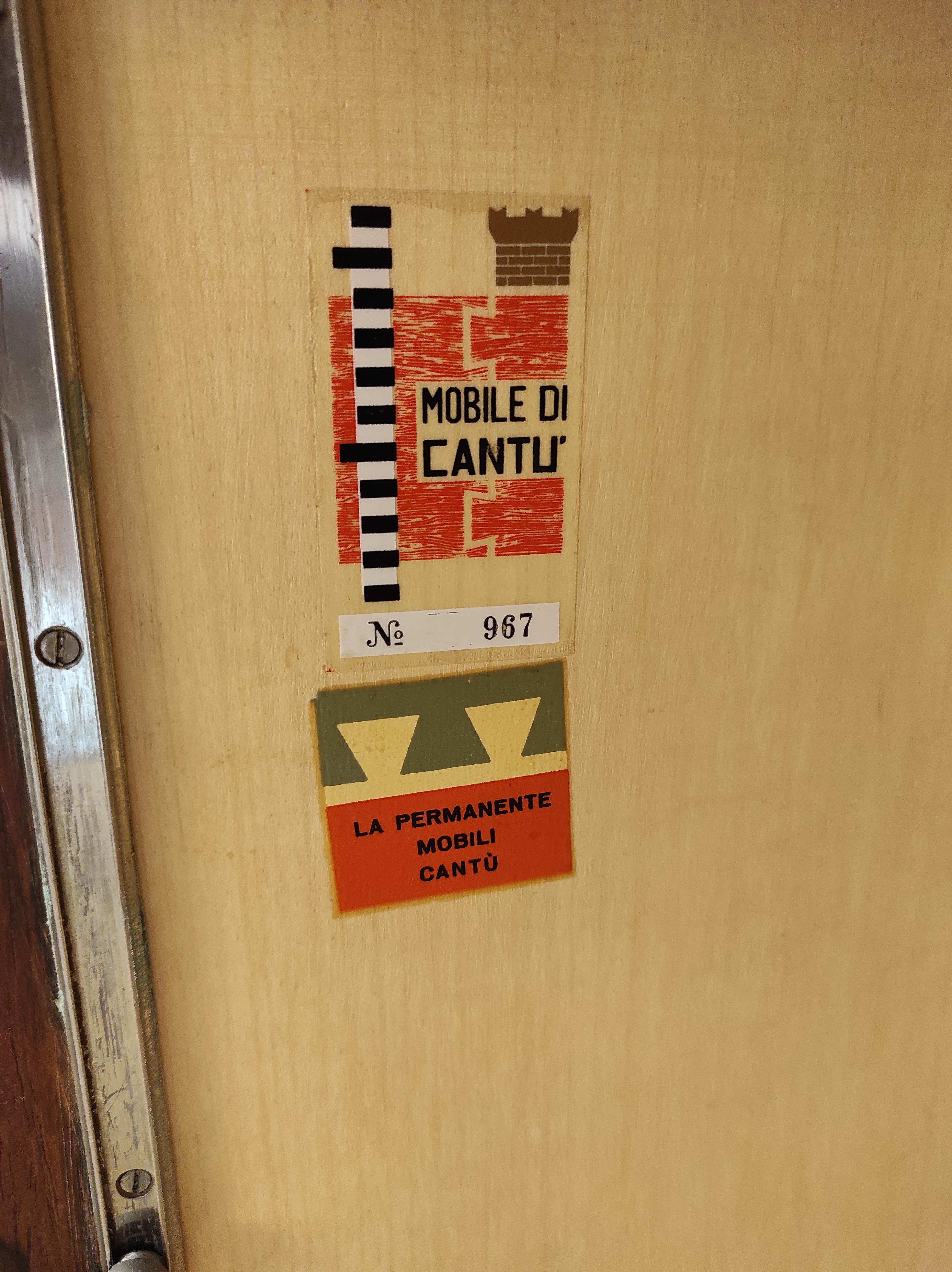 Taichiro Nakai for La Permanente Mobili Cantu 1953 adjustable cabinet For Sale 12