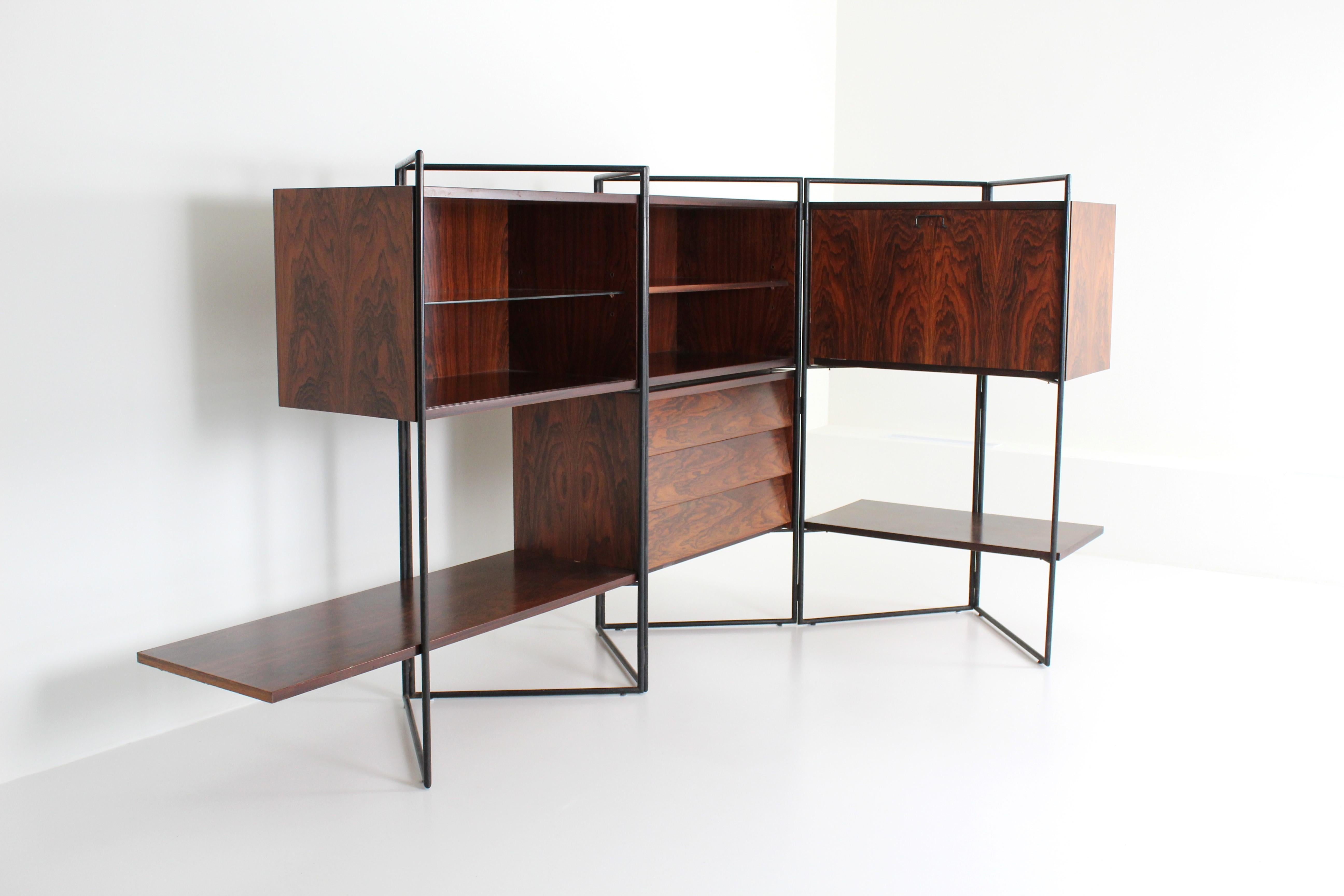 Taichiro Nakai for La Permanente Mobili Cantu 1953 adjustable cabinet For Sale 8