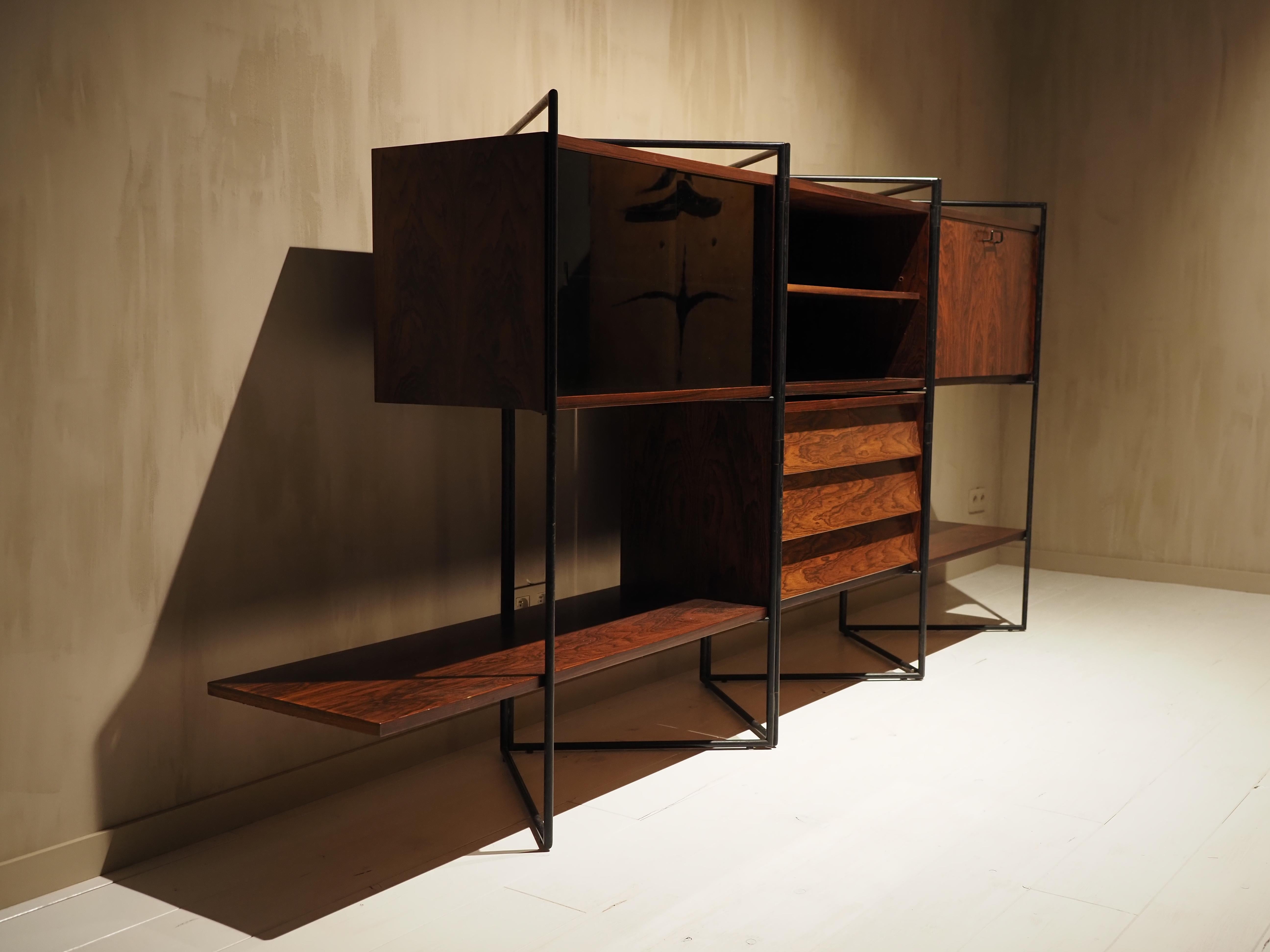 Mid-Century Modern Taichiro Nakai for La Permanente Mobili Cantu 1953 adjustable cabinet For Sale