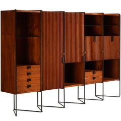 Taichiro Nakai for La Permanente Mobili Wall Cabinet in Maple and Mahogany
