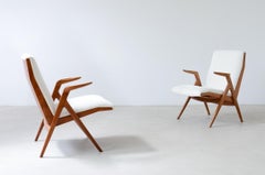 Taichiro Nakai Rara pareja de sillones de madera de cerezo