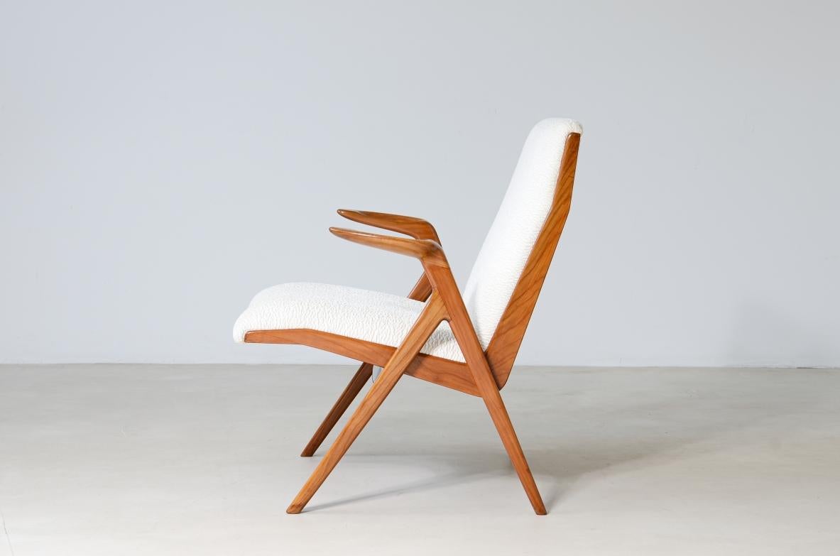 Cherry Taichiro Nakai Rare pair of armchairs in cherry wood For Sale