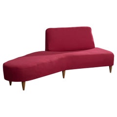 Taichiro Nakai, Sofá, Tela, Madera, Italia, Años 50