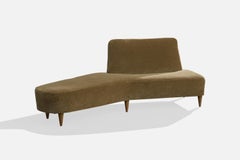 Taichiro Nakai, Sofa, Mohair, Wood, Italy, 1950s