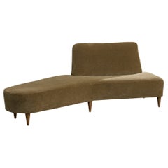 Taichiro Nakai, Sofa, Mohair, Wood, Italy, 1950s