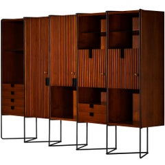Taichiro Nakay per La Permanente Mobili Cantù Armadio a muro in teak