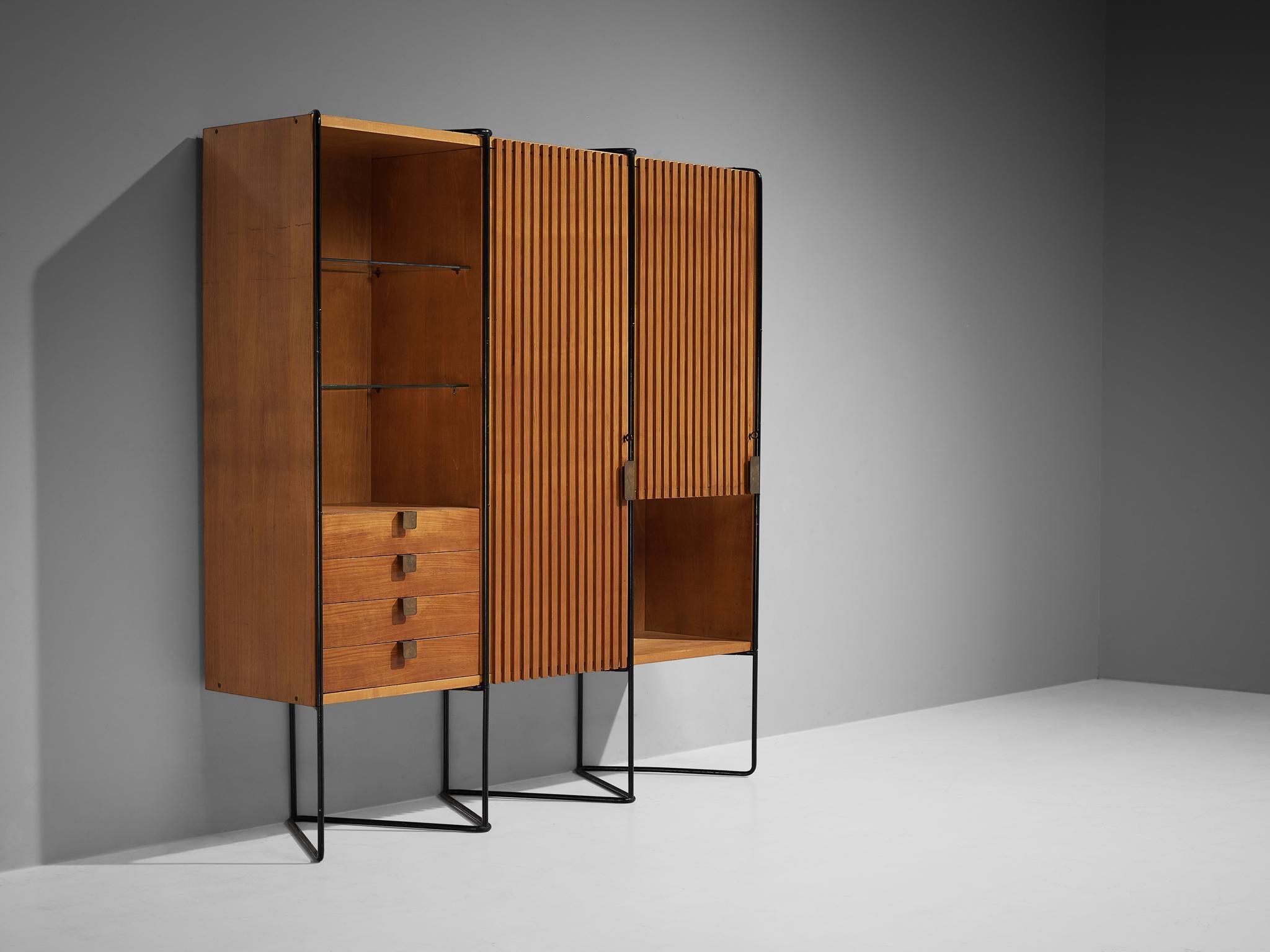 Taichiro Nakay (Nakai), sideboard, coated steel, cherry, brass, glass, circa 1955 

Taichiro Nakay is an incredibly talented Japanese designer who is mostly known for his participation at the Selettiva del Mobili competition in Cantù. During the